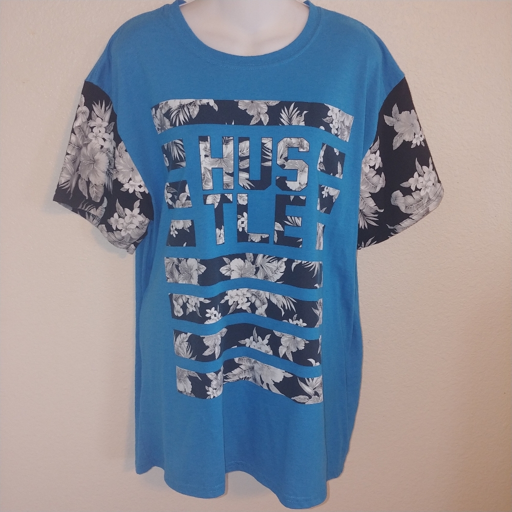 Fresh laundry hustle floral graphic men's t shirt